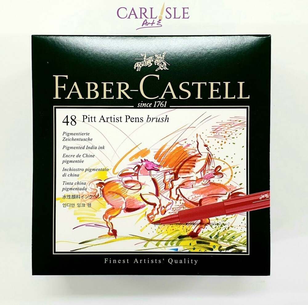 Faber-Castel Pitt Artist Brush Pens (48 Pack), Multicolor